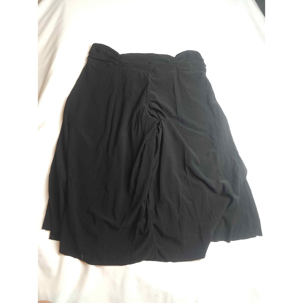 Maurices Womens Black Wide Leg Palazzo Pants Stretch Jersey Gathered Waist L - Picture 7 of 8